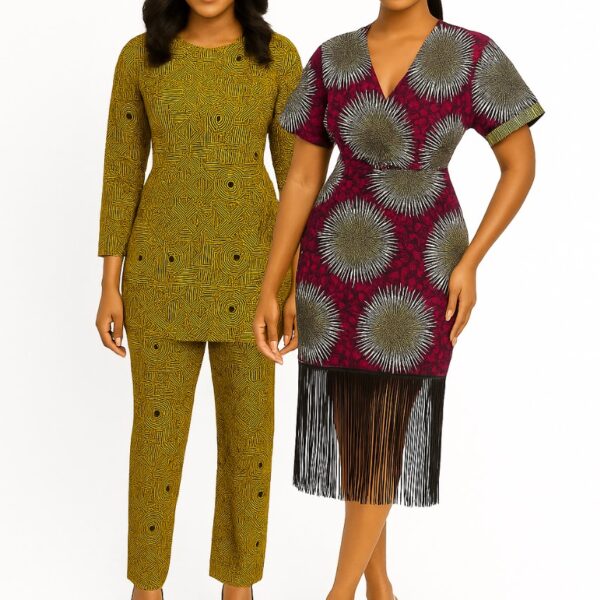 The Golden Horizon Suit+The Tribal Fringe Dress